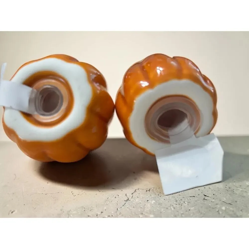 Pumpkin Mini Cracker Barrel Salt & Pepper Shakers Fall Harvest Halloween Decor